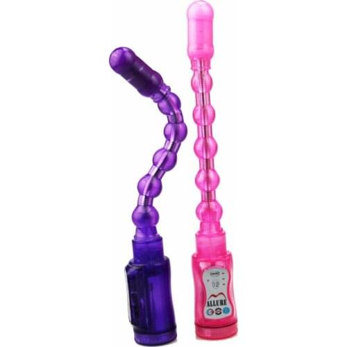 Candiway beads Vibrator Lady NightLife Jelly Anal Butt Plug Bendable Magic Wand Vibrate Prostate sex toys Massage for woman