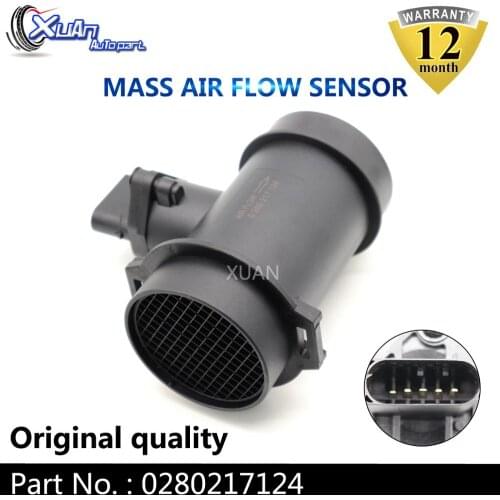 XUAN MAF MASS AIR FLOW METER SENSOR 0280217124 For BMW 3 7 Series E36 E38 E46 316i 318i 740D Z3 1998-2002