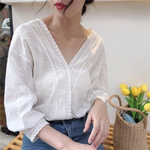 Cheap wholesale 2019 new Spring Summer Autumn Hot selling womens fashion casual ladies work Shirts MW265