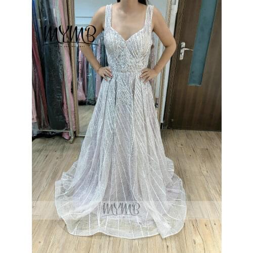 Elegant A Line Puffy Skirt Evening Dress Plus Size For Women 2021 Wedding Parties MY31108