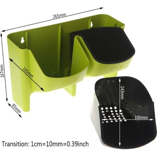 Self Watering Flower Pot 2 Pocket Stackable Vertical Wall Hanging Succulents Planter for Garden Balcony