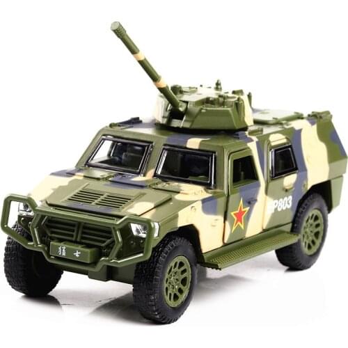 1:32 Scale Simulation Military Alloy Vehicles Amphibious Assault Off-Road Chariot Toy Sound Light Model Car Boys Gift Kids Toys