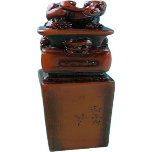 Chinese Shoushan Stone Hand-carved Seal The Beast Statues