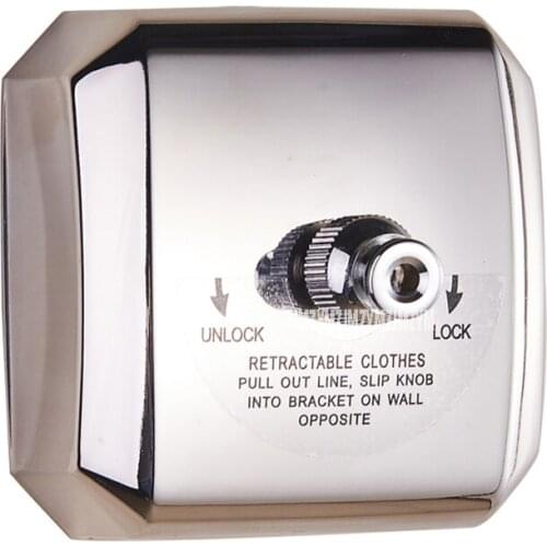 Round Square Shape 304 Stainless Steel Retractable Clothesline Invisible Rack Bathroom Balcony Laundry Room Clothing Hanger Rack