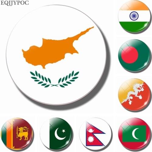 The Republic of Cyprus National Flag Fridge Magnet Bangladesh Bhutan India Maldives Nepal Pakistan Sri Lanka Magnetic Stickers
