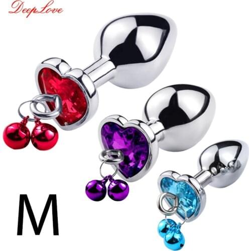 Metal Anal Plug Mini Sex Toys Heart Shaped Crystal Jewelry Pendant Butt Plug Small Unisex Adult Product