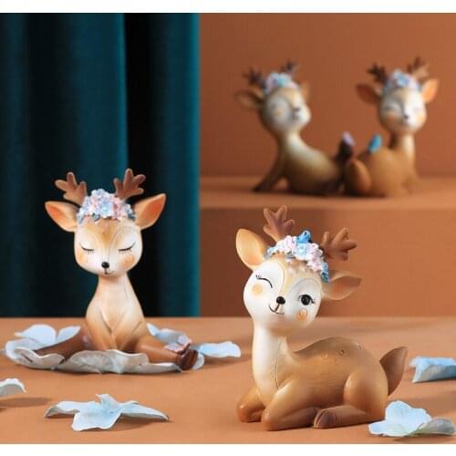 Cute Deer Baby Decoration Sika Deer Desktop Room Decoration Birthday Gift