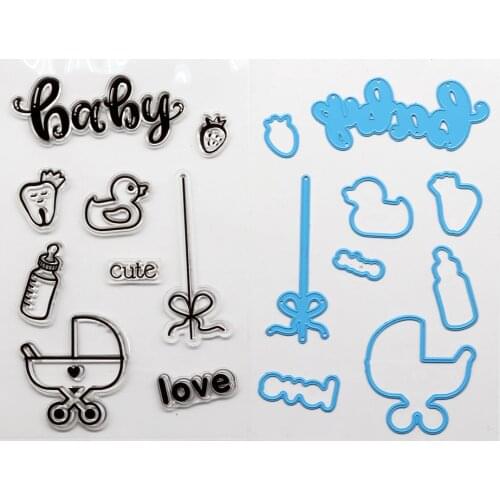 Creative Path Clear Stamp And Metal Cutting Dies Set Pack DIY Craft Scrapbooking Cardmaking Journaling Decoration Silicon Seals