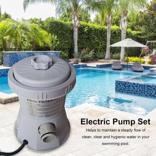 15W 110-240V Swimming Pool Electric Filter Pump Large Pool Filter Household Pool Cleaner Removable Filter Core Circulation Pump