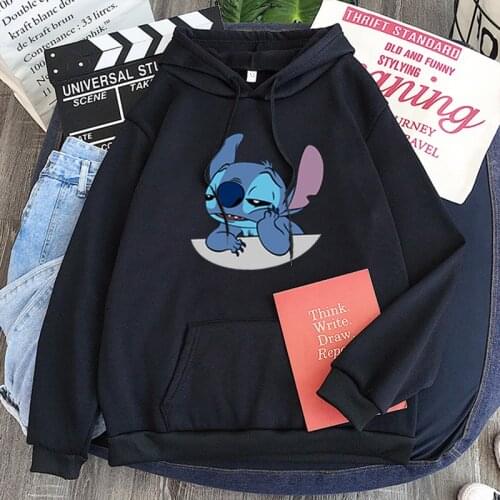 2021 New Sleepy Stitch Hoodie Boys And Girls Casual All-match Sweatshirt Streetwear Loose How Many Oversize Pullovers