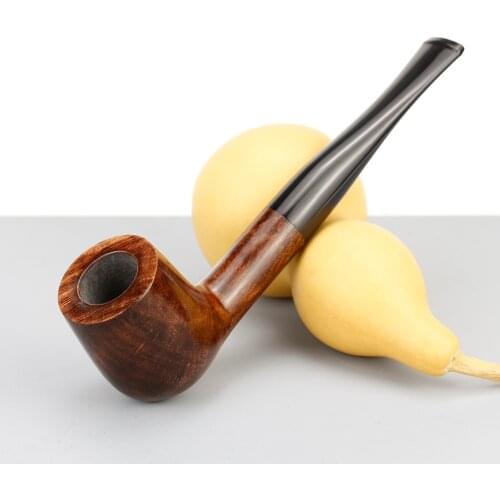 New Briar Wood Pipe Traditional Straight Smoking Pipe Briar Tobacco Pipe 9mm Filter Handmade Briar Pipe Smoke Accessory