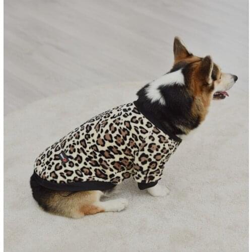 Pet Clothes for Dog Cat Autumn Winter Warm Pet Dog Jacket Coat Fashion Leopard Warm Small Medium Dogs Puppy Outfit S-2XL