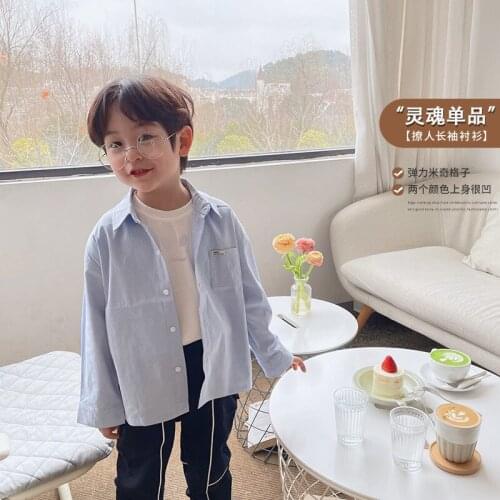 Solid Spring Summer Boys Blouses Shirts Kids Children Clothing Top Overcoat Costume Sport Beach Cotton School High Quality