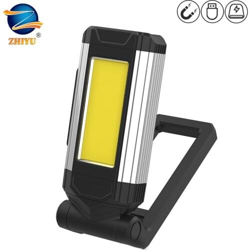 COB Work Light Magnetic Super Bright Portable USB Rechargeable LED Flashlight Camping Light Waterproof Adjustable Light torch