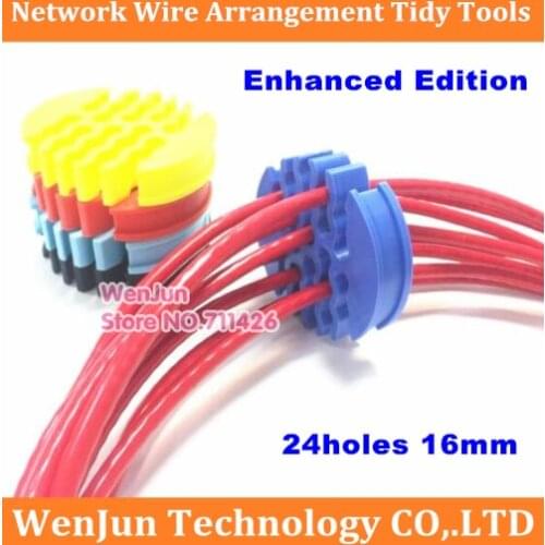 Enhanced Edition 16mm 24 Ways Category 6 / Category 5 Arrangement Tidy Tool Network Cables Comb Organizer for Office / Computer