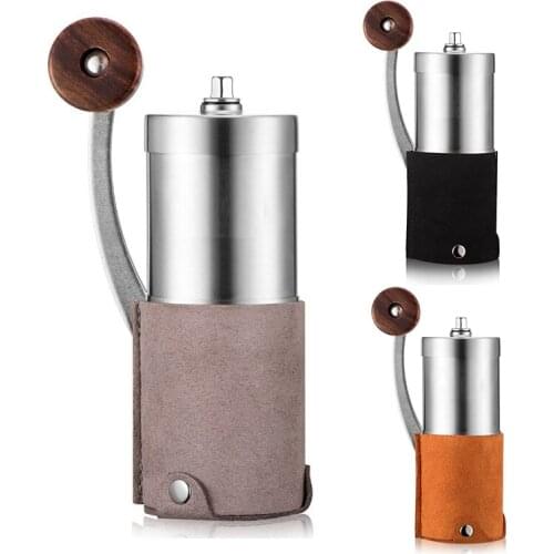 Manual Coffee Bean Grinder Handmade Nut Herb Grain Pepper Miller Kitchen Grinding Coffee Making Tools Adjustable Thickness Fine