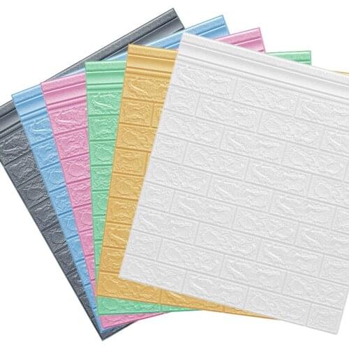 77*70cm 3d self-adhesive wall stickers panels living room bedroom wall skirt TV background Foam living Room home decoration