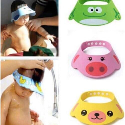 1Pcs Adjustable Hat Toddler Kids Bathing Shower Cap Wash Hair Shield Direct Visor For Baby Care