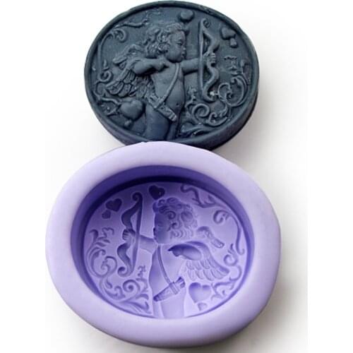Cupid Angel DIYsoap Silicone Molds For Cake Pudding Jelly Dessert Mould Cupid Candle Chocolate Handmade Soap Mold S0288TS