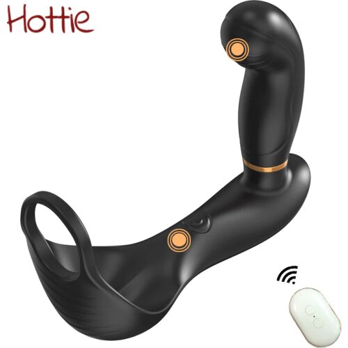 Silicone Prostate Massager Testicles Massage Cock Ring Penis Rings For Sex Toys for Couples Male Delay Erection Ejaculation Ring