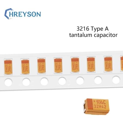 Type A Tantalum Capacitor Patch bladder 25v 16v 10v 10uf 1uf 106 2.2uf 3.3uf 4.7uf 22uf 1206 10Pcs