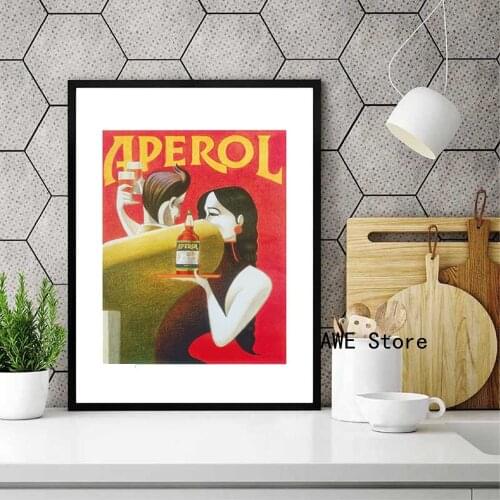 Vintage Italian Pasta Retro Alcohol Italy Cafe Restaurant Print Poster Wall Art Food and Drink Canvas Painting Kitchen Art Decor