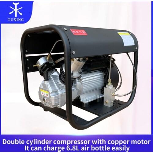 TUXING 4500Psi 300Bar PCP Air Compressor High Pressure Pump Set Pressure for Air Rifle Pneumatic Scuba 110V/220V