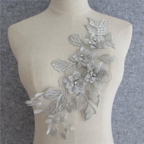 2017new Embroidery Sewing Accessories Applique Lace Collar Neckline Decorate Fabric DIY Venise Crafts Supplies Fine Dress Floral