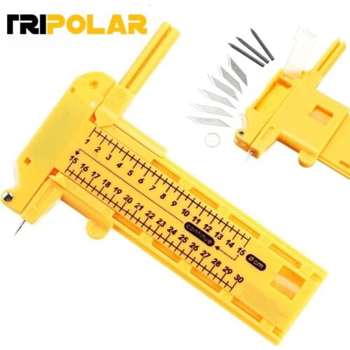 1pc Durable Compass Circle Cutter 1-30cm +6pcs Spare Blades +3pcs Leads For Rubber Paper Leather Vinyl Cutting Mayitr Hand Tools