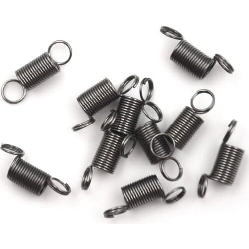 10pcs/lot 10mm Draw To 30mm Stainless Steel Small Tension Spring With Hook For Tensile DIY Toys