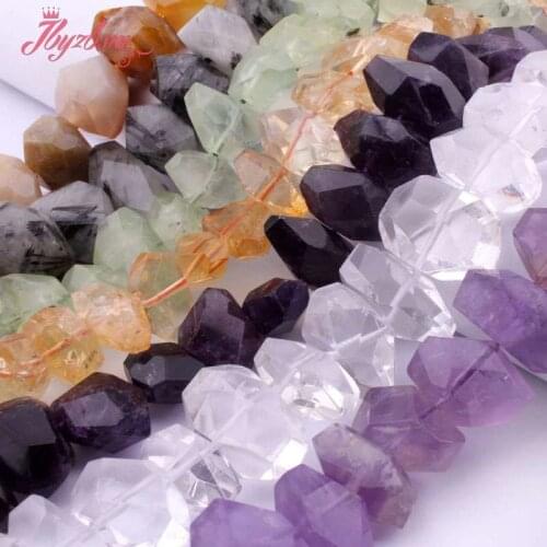 10x15-12x18mm Faceted Crystal,Agates Rutilated Bead Natural Stone Beads For DIY Necklace Earring Jewelry Making 15"Free Shipping