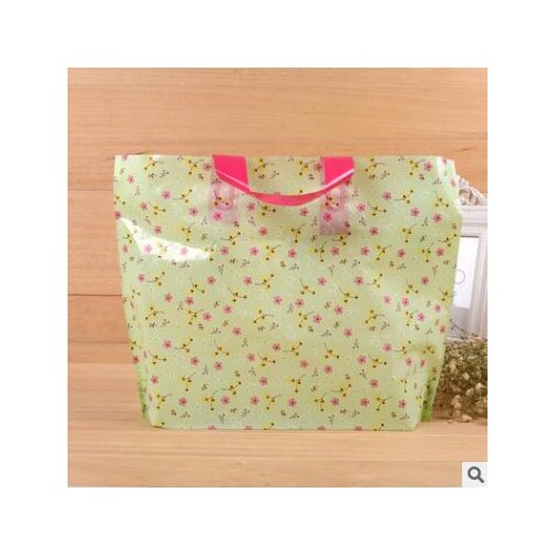 50Pcs PASAYIONE Creative Floral Plastic Bags Plastic Jewelry Pouches Packing Gift Carrier Bags Handle Cloting Bags Wit Handbags