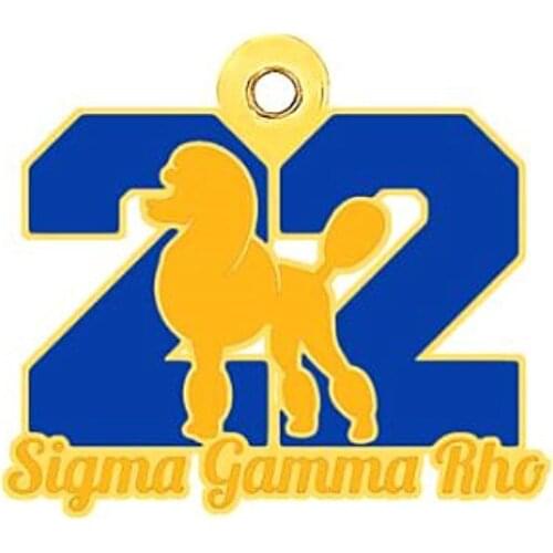Abadon Personalized Design Metal Enamel Color 22 Sigma Gamma Rho Poodle Charm Sorority SGR Sign Greek Pendants For Bracelet