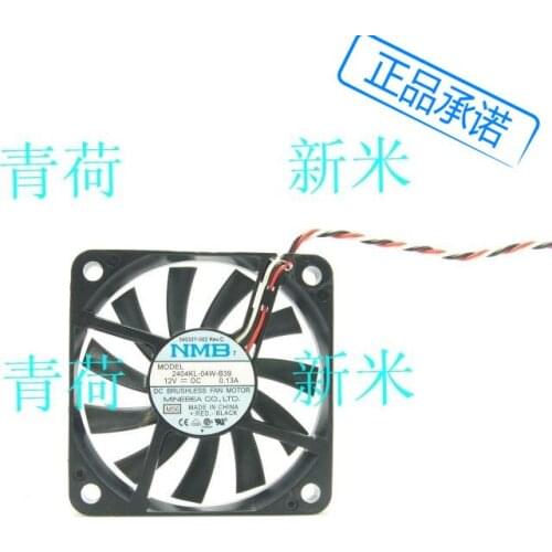 USED NMB-MAT NMB 2404KL-04W-B39 12V 0.13A 3lines test speed 6010 Ultra-thin cooling fan