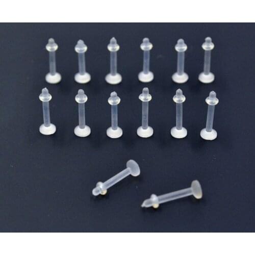 Free shippment LOT100pcs Body Piercing -UV Flexible Retainer Lip Labret Ring Bar Lip Piercing 16g 14g Body Jewelry