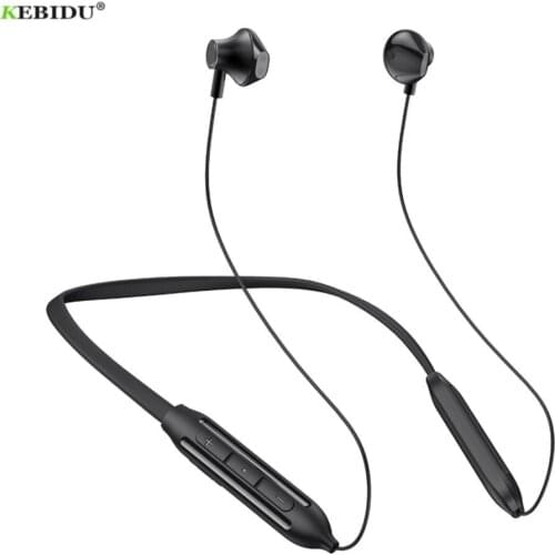 Kebidu Bluetooth Earphones Mini Wireless Earbuds Magnetic Neckband Earphone Waterproof Sport Headset with Mic Noise Cancelling