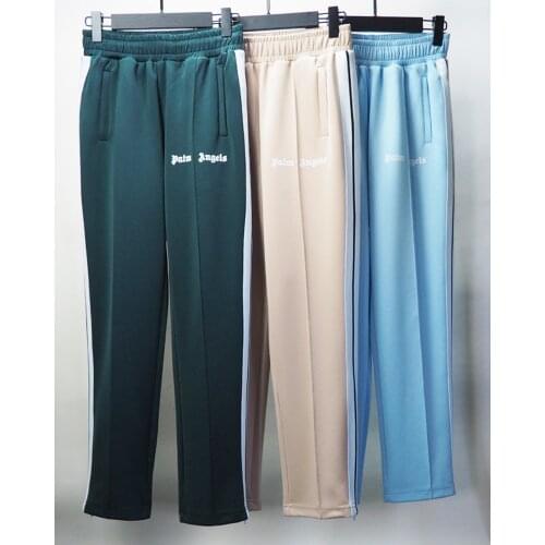 Palm Angels 22SS Logo letters side zipper striped retro sports casual long Pants men women high street tide brand Pants