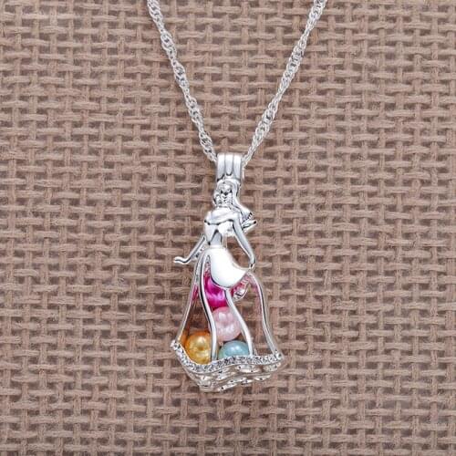 Mary Poppins False Pearl Pendant Custom Necklace Fashion Jewelry Women Gift Link Chain Long Choker Marry Name Necklace