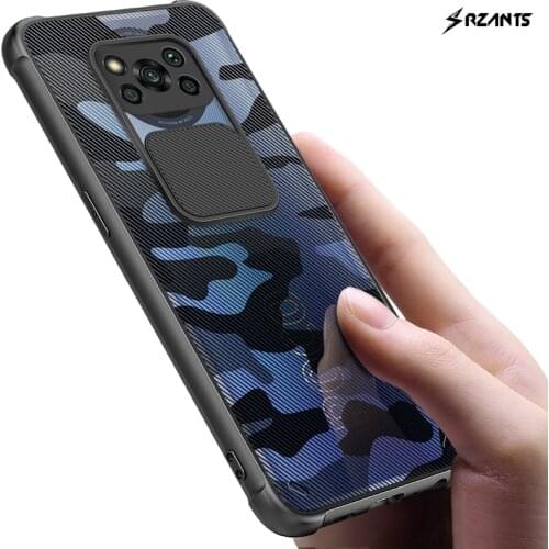 For Xiaomi POCO X3 Pro Case Camouflage Lens Shockproof Crystal Clear Slide Camera Protection Cover For POCO X3 NFC чехол Rzants