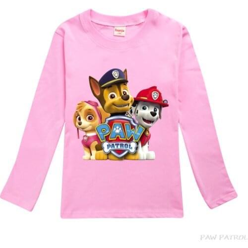 PAW PATROL 2-16Y T-shirt Kids Costume Baby Boy Long Sleeve Tops Tshirt Girls Tee Shirt Fille Children Shirt