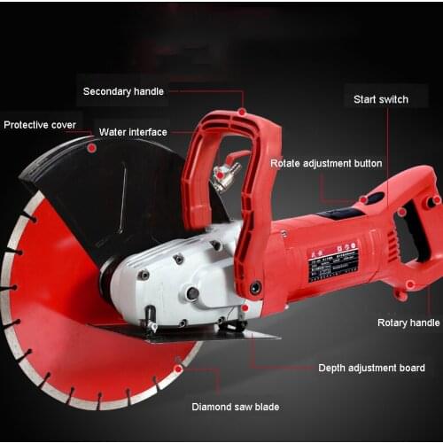 Z1E-305 Wall Slotting Machine Electric Slotting Machine Concrete Cutting Machine + Diamond Saw Blade 220V 3000W