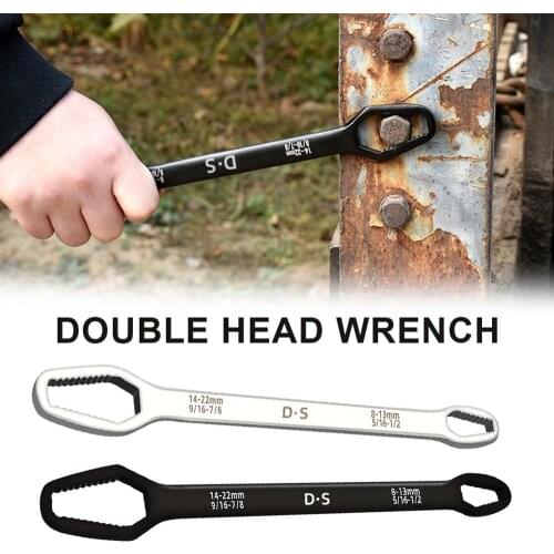 Double-Headed Self-Tightening Universal Wrench Double End Wrench 8-22mm Key Set Screw Nuts Wrenches Repair