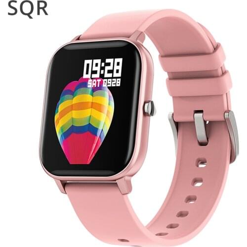 SQR P8 Smart Watch Women Fitness Tracker Full Screen Touch Blood Pressure Heart Rate Monitor Sport Smartwatch for iOS Android