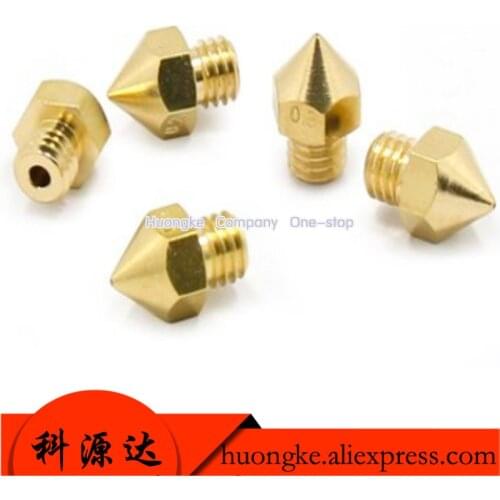 3D Printer Nozzles MK8 Extruder Nozzle Extruder Print Head 1.75mm for 3D Printer Anet A8 Makerbot MK8 Creality CR-10 Ender 3