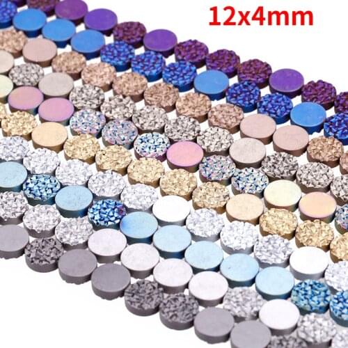 Natural Hematite Original Stone Loose 12x4mm Beads Lucky Ward Off Evil Spirits for Jewelry Making DIY Bracelet Necklace Earring