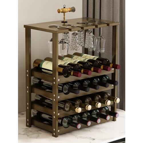 Delicate polished creative wine cabinet wine rack decoration thickened plate household storage wine wine rack environmentally fr