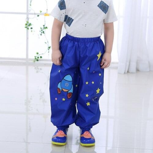 Korean Version of Childrens Rain Pants Boys and Girls Students Baby Waterproof Pants Can Be Accompanied By Raincoats