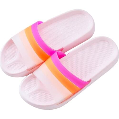 Summer Shoes Indoor Home Candy Color Slippers Slides Non-Slip Flip Flops Shoes Womens Sandals Beach Slippers Summer Footwear