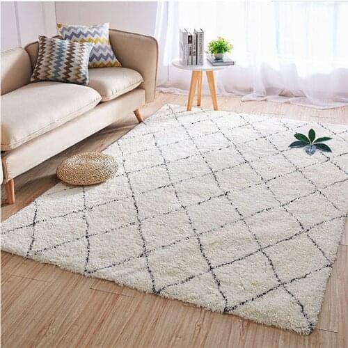 Morocco Black White Plaid Carpet For Living Room Home Bedroom Nordic Cotton Woven Rug Sofa Coffee Table Floor Mat India Soft Rug