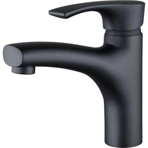 MTTUZK Bathroom Brass Brushed Gold Faucet Basin Faucet Sink Tap Solid Brass Matt Black Tap Hot and Cold Mixer Faucet Basin Crane